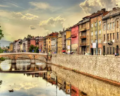 View of the historic centre of Sarajevo - Bosnia and Herzegovina