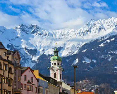 Old town in Innsbruck Austria - architecture background