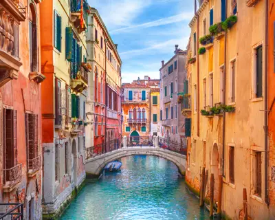 Venice canal and buildings, Italy