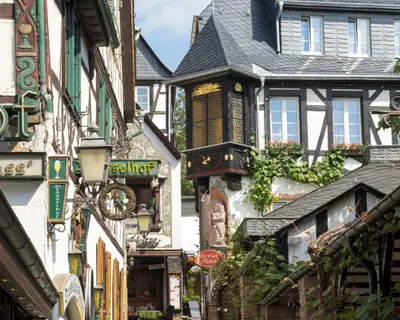 In der Drosselgasse in Rüdesheim am Rhein, Deutschland