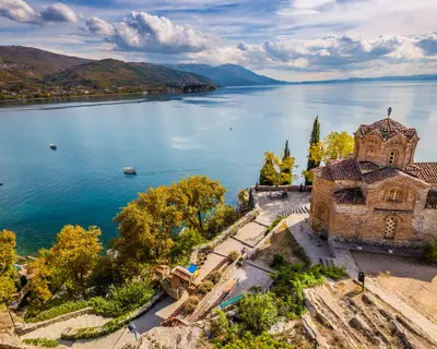 Church of St. John at Kaneo Overlooking Ohrid Lake - Ohrid, Macedonia, Europe