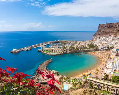 Landscape with Puerto de Mogan, Gran Canaria island, Spain
